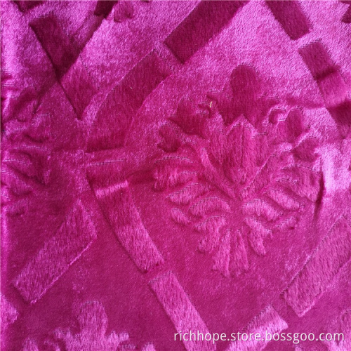 Fashion Velvet African Garment Fabric Knitted 100% Polyester